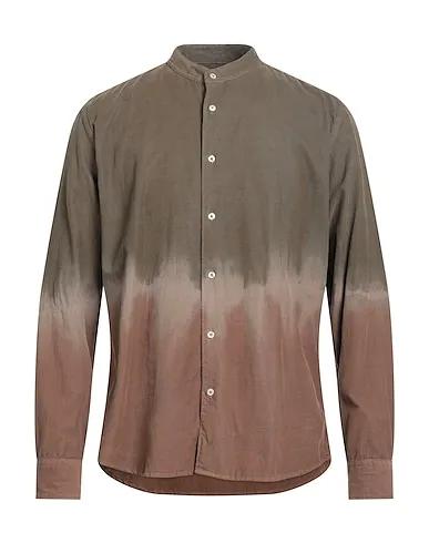 Khaki Velvet Patterned shirt