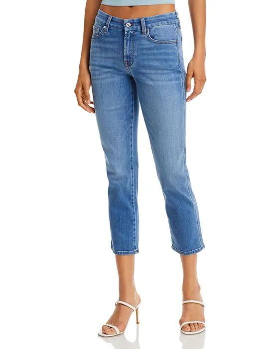 Kimmie High Rise Ankle Straight Jeans in Sapphire Blue