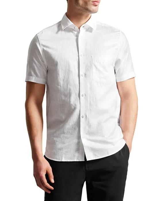 Kingfrd Linen & Cotton Short Sleeve Shirt