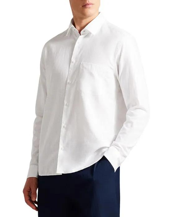 Kingwel Linen Long Sleeve Button Front Shirt