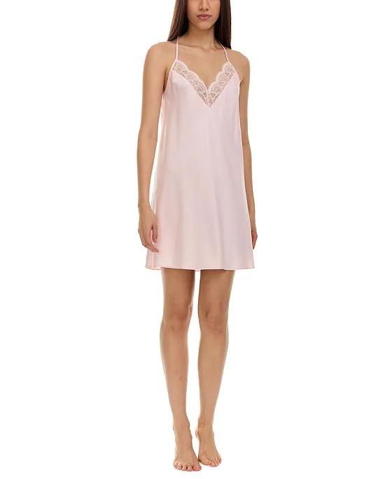 Kit Matte Heart Lace Chemise Lingerie Nightgown