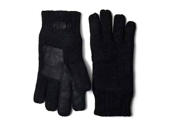 Knit Gloves with Conductive Tech Leather Palm Patch