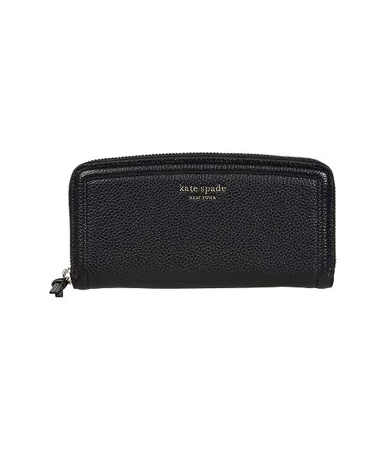 Knott Pebbled Leather Slim Continental Wallet