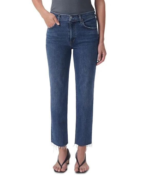 Kye High Rise Ankle Straight Jeans in Mirage