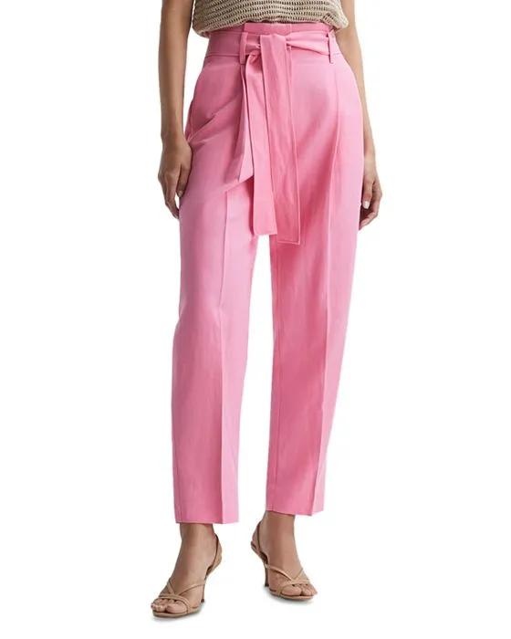 Kylee Belted Tapered Leg Pants