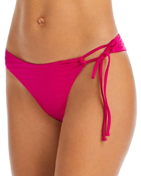 L*Amal Textured Single Side Tie Bikini Bottom