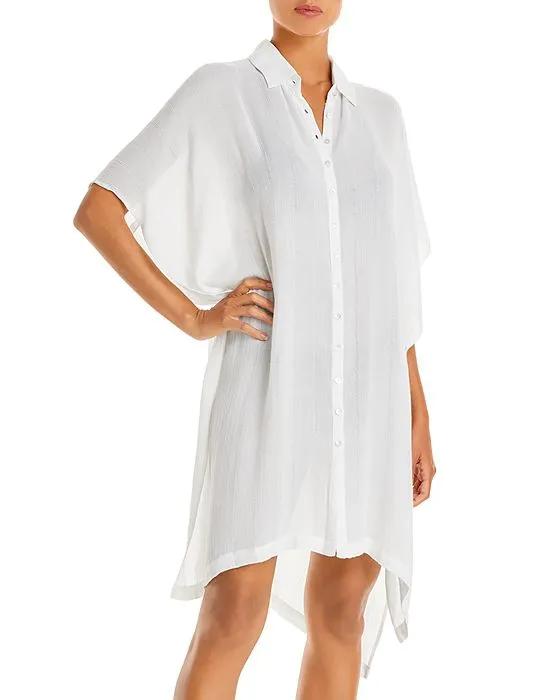 L*Anita Button Front Cover Up