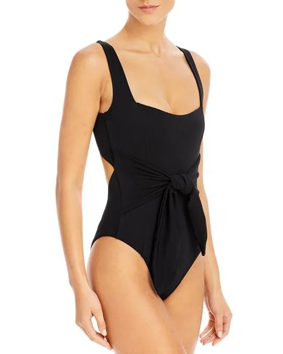 L*Balboa Textured One Piece Swimsuit
