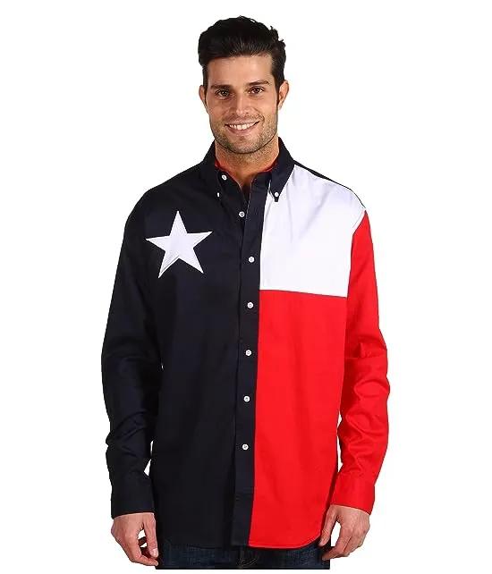L/S Pieced Texas Flag Shirt