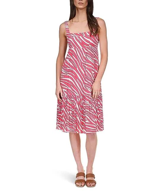 Large Soft Zebra Midi Dress