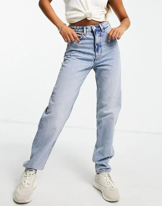 Lash Extra high waist mom jeans in spring blue