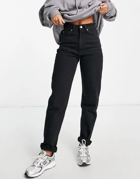 Lash extra high waist mom jeans in washed black