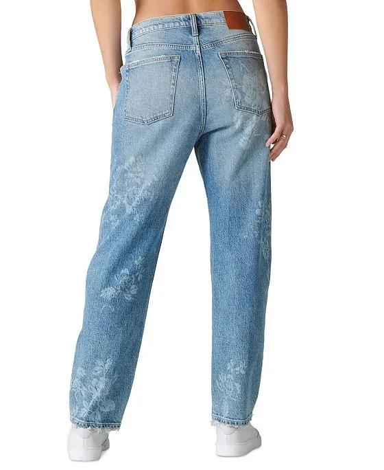 Laura Ashley x Women's High-Rise 90s Loose Jeans