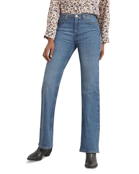 Laura Flare Cut Jeans in Blue
