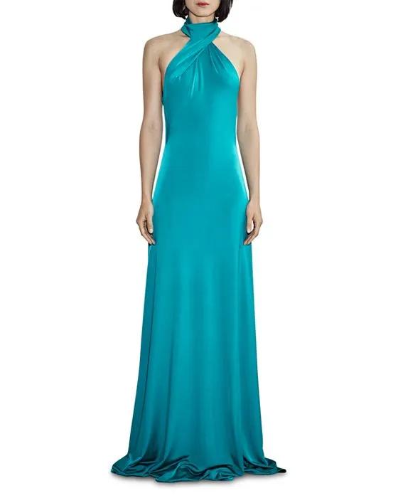 Laura Twisted Halter Neck Gown
