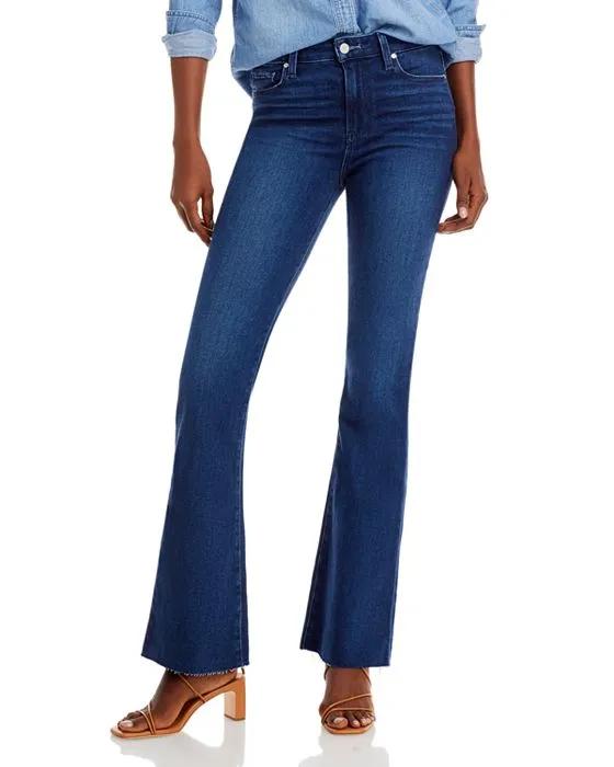 Laurel Canyon High Rise Flare Jeans in Aegean