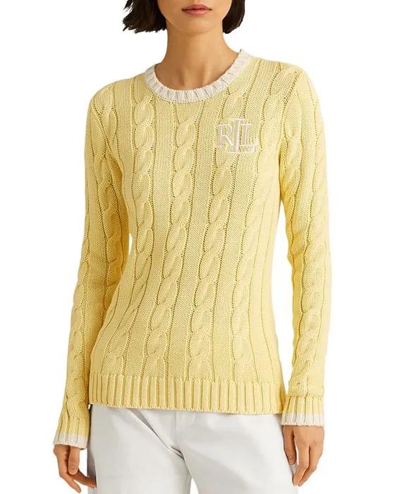 Lauren Ralph Lauren Monogram Cable Sweater