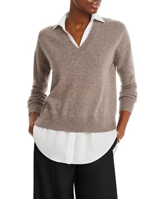 Layered Look Cashmere Sweater - 100% Exclusive