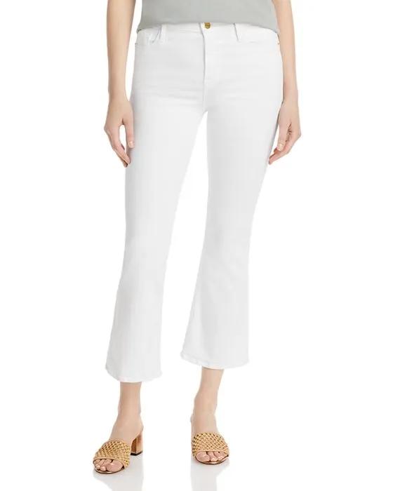Le Crop Mini Boot Jeans in Blanc 