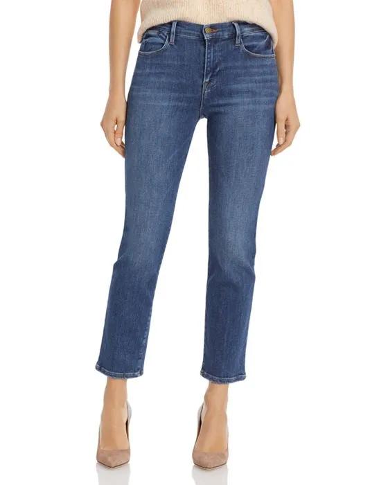 Le High High Rise Straight Leg Ankle Jeans in Bestia