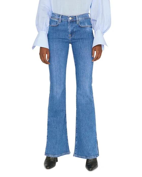 Le High Mid Rise Flare Jeans in Samson