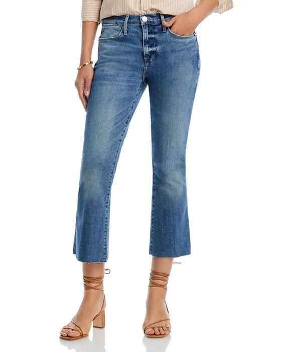 Le High Rise Crop Flare Jeans in Cairo