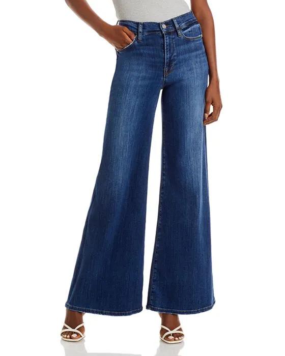 Le Palazzo High Rise Wide Leg Jeans in Orlena