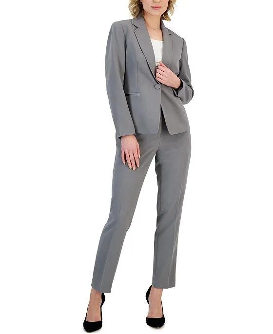 Le Suit Women's Crepe One-Button Pantsuit, Regular & Petite Sizes