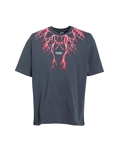 Lead Jersey T-shirt T-SHIRT WITH RED LIGHTNING ON FRONT