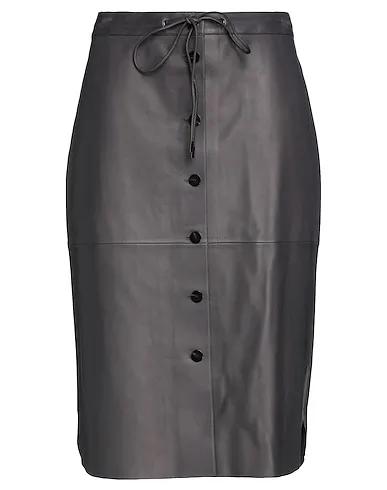 Lead Leather Midi skirt