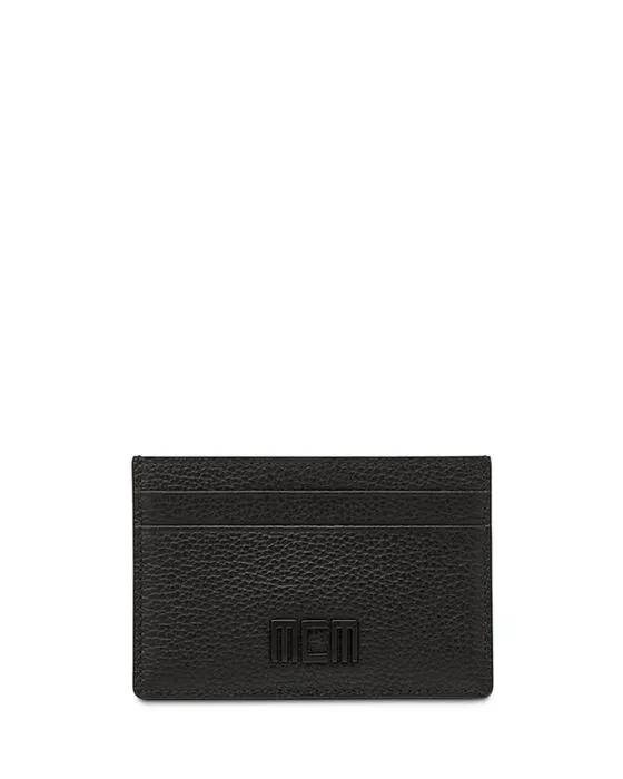 Leather Branded Mini Card Case 