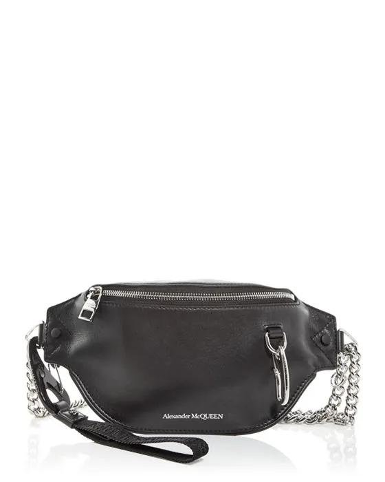 Leather Chain Belt Bag