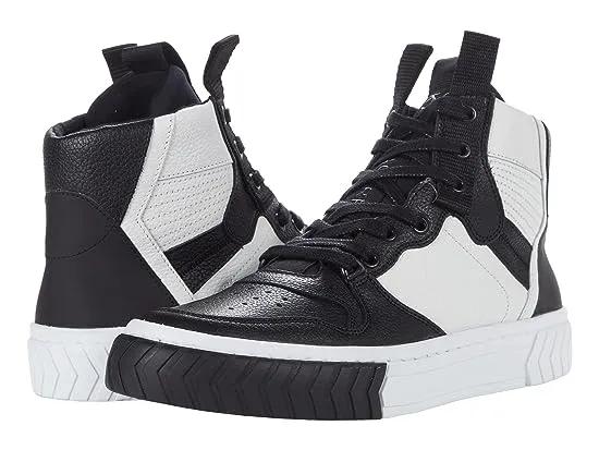 Leather High-Top Sneaker On Two-Tone Sole