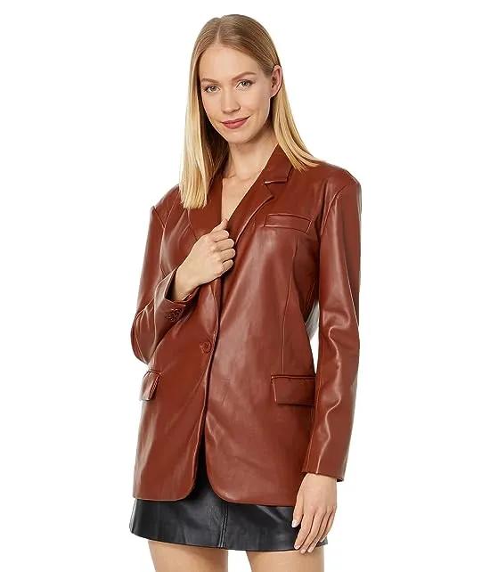Leather Oversized Blazer in Don’t Rush It