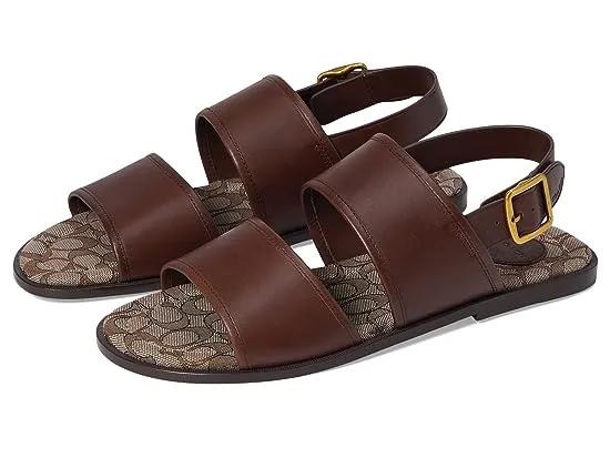 Leather Two Strap Sandal