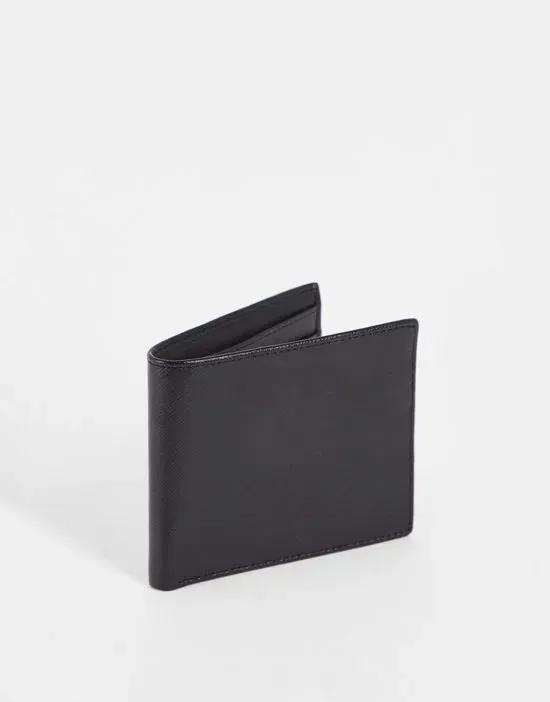 leather wallet with contrast inner