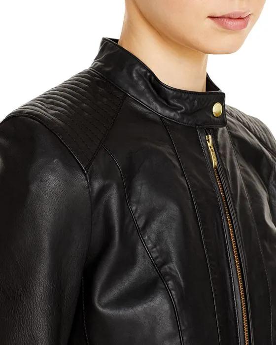 Leather Zip Jacket 