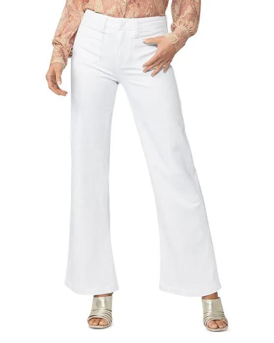 Leenah Wide Leg Trouser Jeans in Crisp White