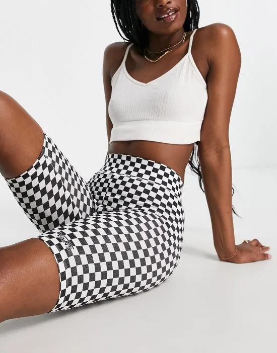 legging shorts in black & white checkerboard - part of a set