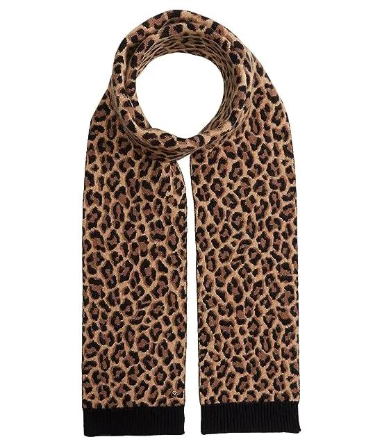 Leopard Knit Scarf