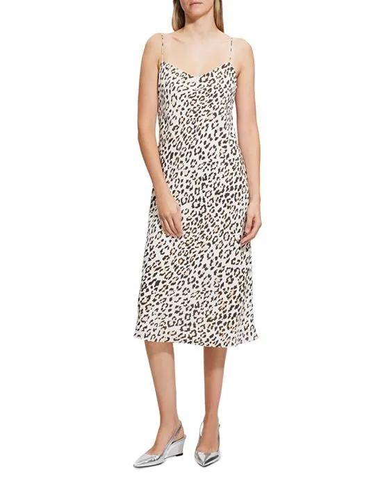 Leopard Print Bias Cut Slip Dress