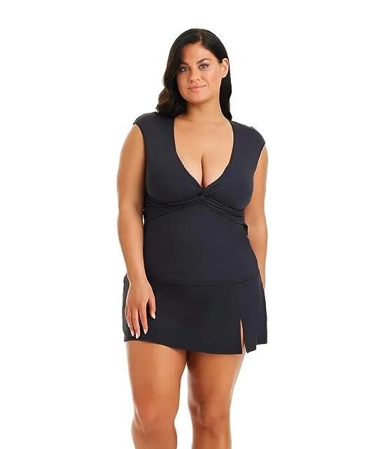 Let's Get Twisted Cap Sleeve Tankini Top