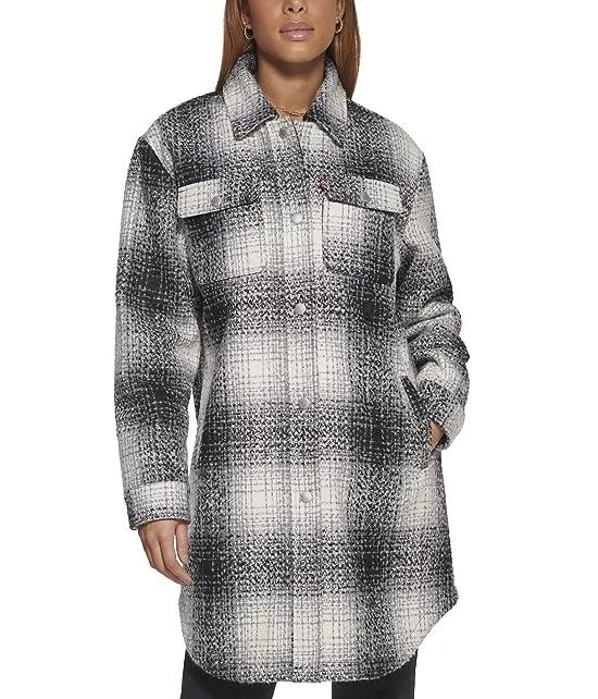 Levi's® Oversized Wool Blend Shirt Jacket w/ Sherpa Lining