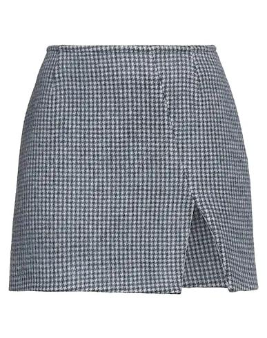 Light blue Boiled wool Mini skirt