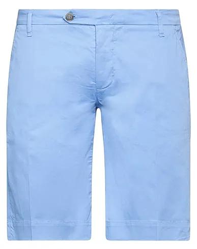 Light blue Cotton twill Shorts & Bermuda