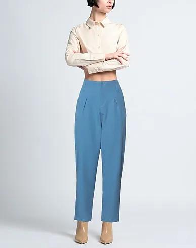 Light blue Crêpe Casual pants