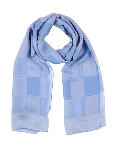 Light blue Crêpe Scarves and foulards