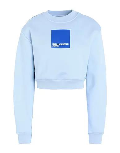 Light blue Denim Sweatshirt KLJ CROPPED BLOCKED SWEAT
