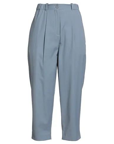 Light blue Gabardine Cropped pants & culottes