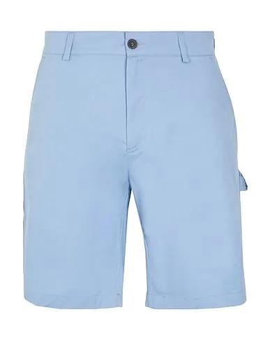 Light blue Gabardine Shorts & Bermuda COTTON UTILITY SHORTS
